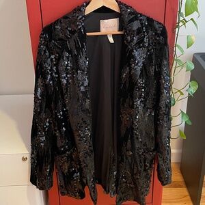 Black Sequin Blazer